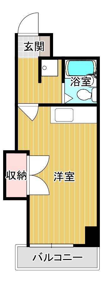 下関KSKビルド(ワンルーム/3階)の間取り写真