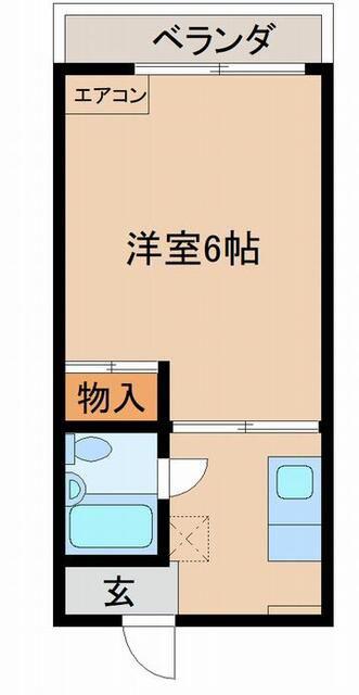 ラフォーレ新庄II(1K/5階)の間取り写真
