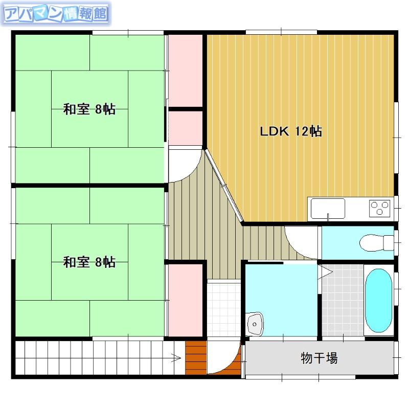 ホットハウス坂井東 A棟(2LDK/2階)の間取り写真