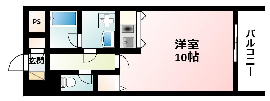 サニーセレクトコーポ(ワンルーム/5階)の間取り写真