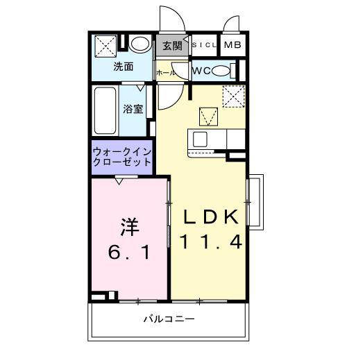 グラン・ステラータ(1LDK/1階)の間取り写真