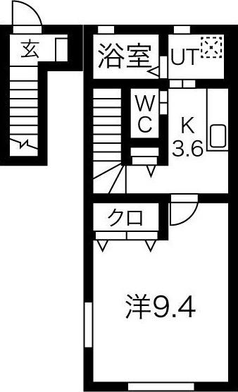 FIORE桜町 D棟(1K/2階)の間取り写真