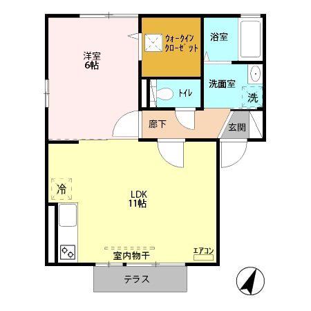 M・HAT(1LDK/1階)の間取り写真