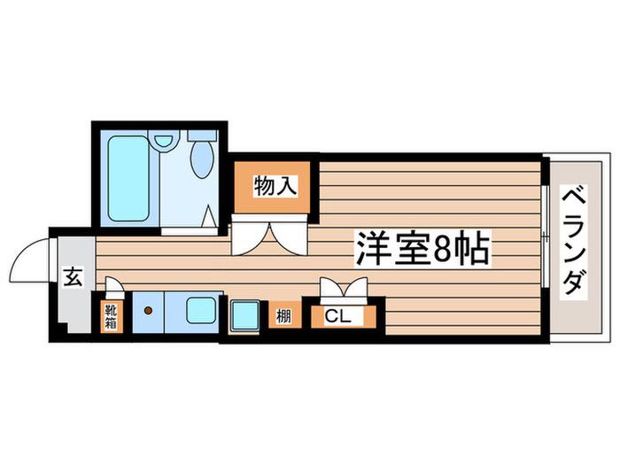 コルティーレ瑞穂(ワンルーム/5階)の間取り写真