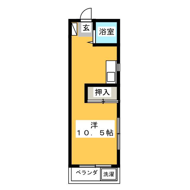 コーポ池田(ワンルーム/2階)の間取り写真