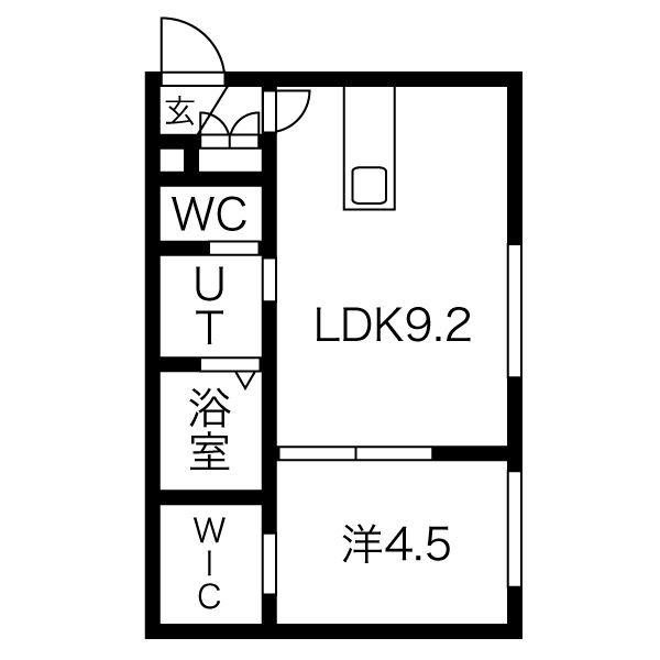 クレイス澄川(1LDK/3階)の間取り写真