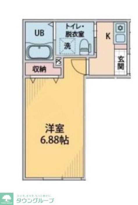 ディアコートプライム(1K/1階)の間取り写真