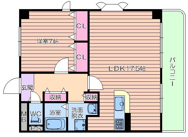 ATOM(1LDK/6階)の間取り写真