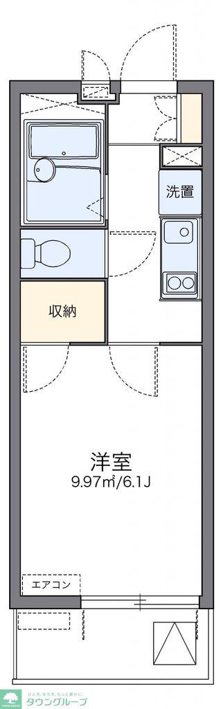レオパレス門咲(1K/3階)の間取り写真