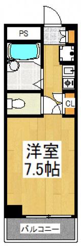 ファリーナクレオ(ワンルーム/5階)の間取り写真