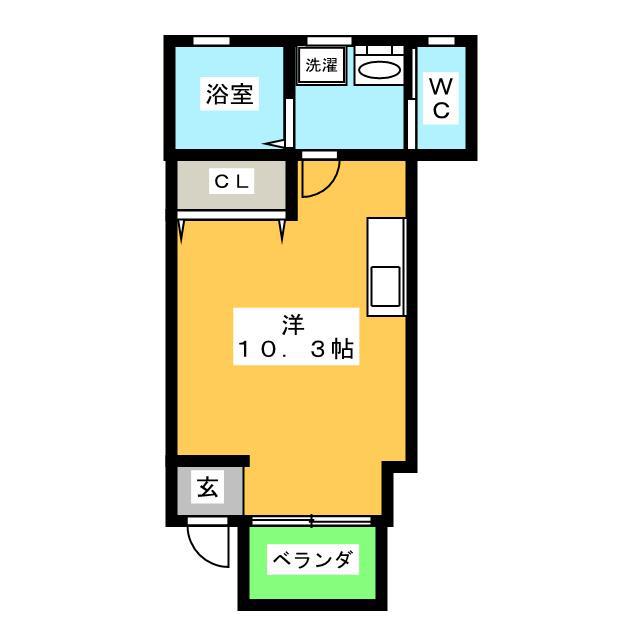 SAKURALUCE(ワンルーム/1階)の間取り写真