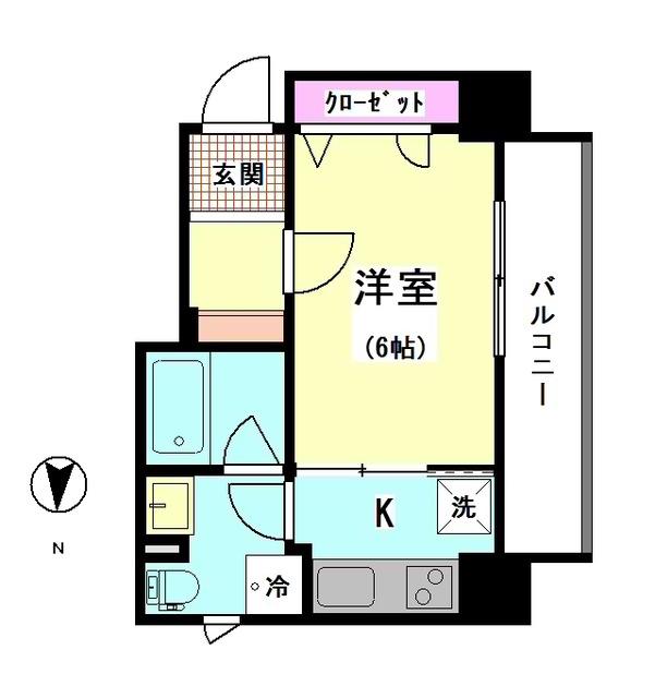 IZM戸越(1K/5階)の間取り写真