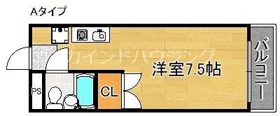 コートクリエイトI(ワンルーム/3階)の間取り写真