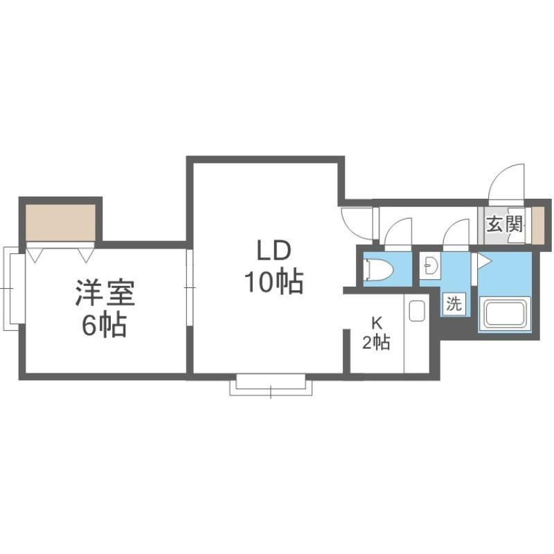 フォレストハイムN25(1LDK/2階)の間取り写真