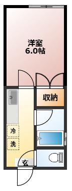PLANETCORE片淵B(1K/1階)の間取り写真
