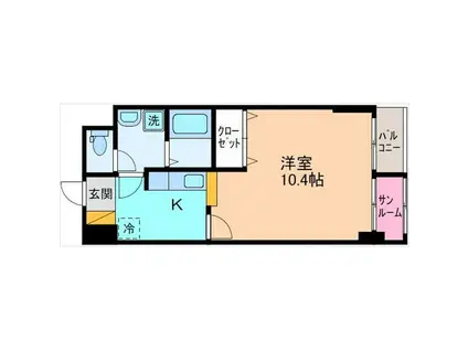 PLAZA-R(1K/2階)の間取り写真