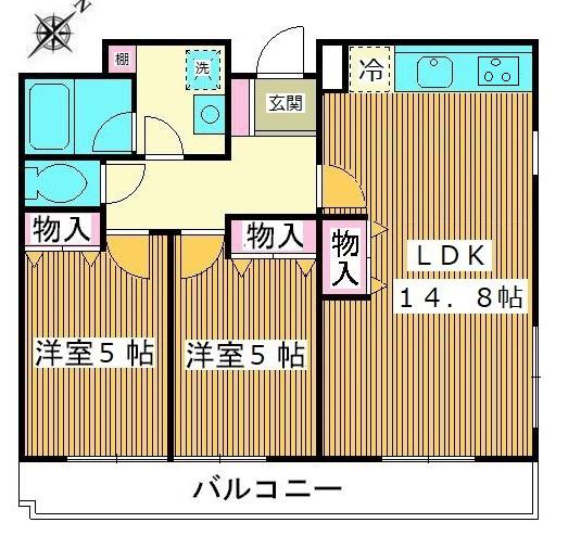 サンファミーユ(2LDK/1階)の間取り写真
