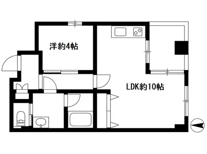 光明コーポラス(1LDK/2階)の間取り写真