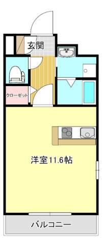 リファレンス大手町(ワンルーム/13階)の間取り写真