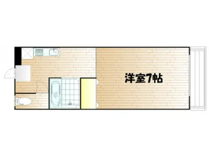 ビューラージュネス(1K/2階)の間取り写真