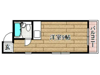 城南ビルII(1K/3階)の間取り写真