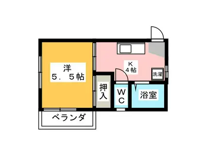 マーブルハイツ葵(1K/1階)の間取り写真