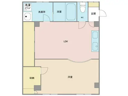 リジェネ大津(1LDK/3階)の間取り写真