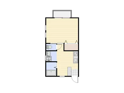 GROW讃岐富士(1K/2階)の間取り写真