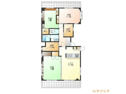 長谷川ビル(3SLDK/3階)の間取り写真