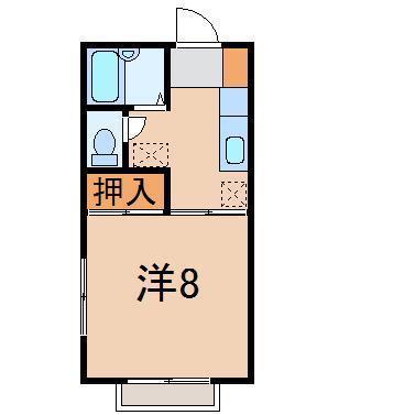 ミキハウス(1K/1階)の間取り写真