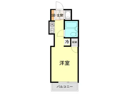 サンホワイト磯子(ワンルーム/2階)の間取り写真