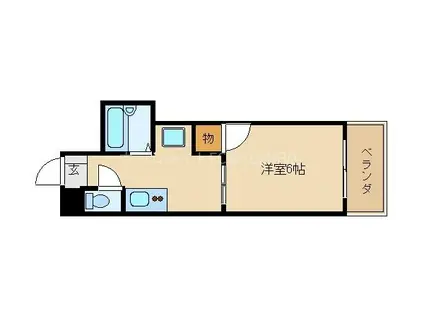 アメニティサントリーニ(1DK/3階)の間取り写真