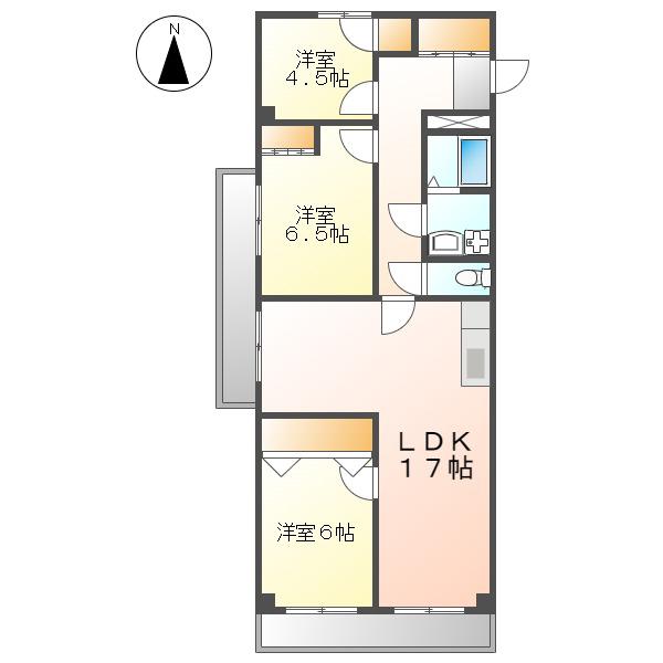 STプラザ御器所(3LDK/5階)の間取り写真