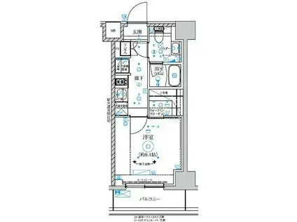 RELUXIA横濱吉野町III(1K/7階)の間取り写真