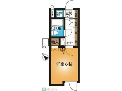 シティアビタ吉野町(1K/1階)の間取り写真