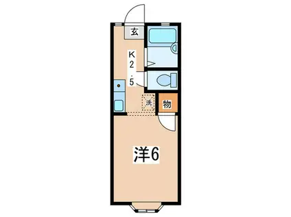 シャルム西谷戸I(1K/2階)の間取り写真