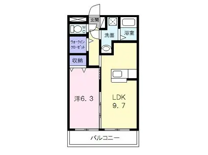 マエストロ斎宮(1LDK/2階)の間取り写真