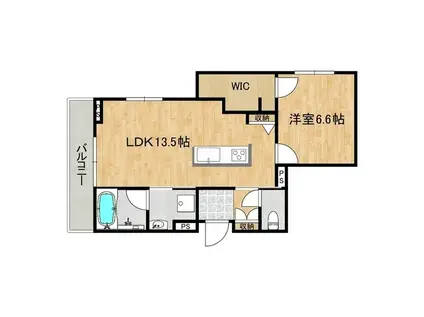 アンビハウス守谷(1LDK/3階)の間取り写真