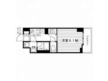 アリエッタ綾瀬(1K/5階)の間取り写真
