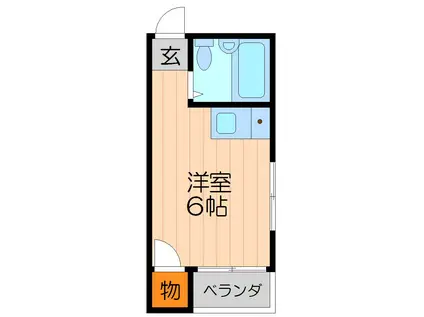 ウイング藤田(ワンルーム/2階)の間取り写真