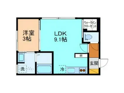 サン・ステージ今泉A棟(1LDK/1階)の間取り写真