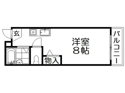 レオハイム長尾III(ワンルーム/6階)の間取り写真