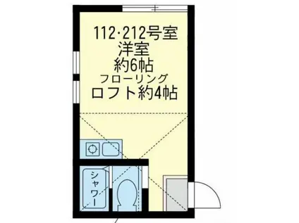 ユナイト東門前モンターナの杜(ワンルーム/1階)の間取り写真