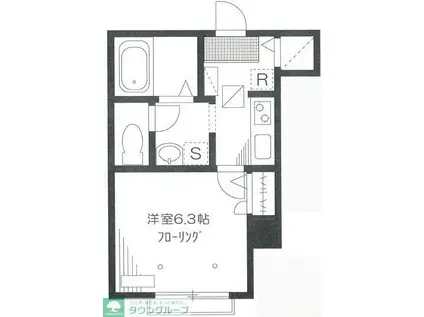 マグノリア(1K/1階)の間取り写真