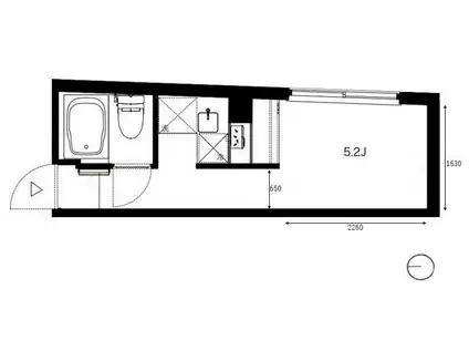 CS1818(1K/5階)の間取り写真