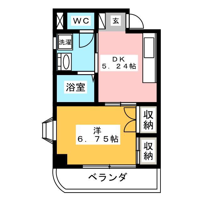 さくらマンション(1DK/7階)の間取り写真