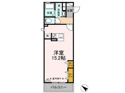 M STYLE(ワンルーム/3階)の間取り写真