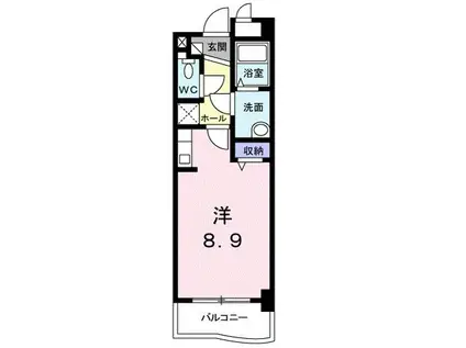 ベラパエーゼ(ワンルーム/1階)の間取り写真