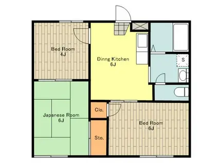 ヴィラ恋ヶ窪(3DK/1階)の間取り写真