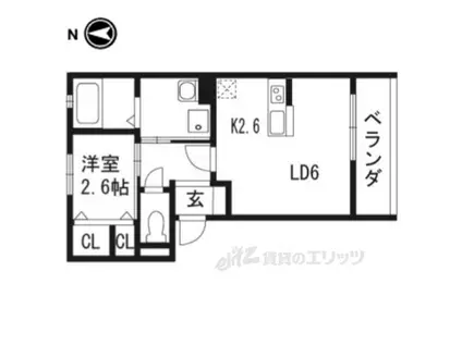 アルヴィータ(1LDK/1階)の間取り写真